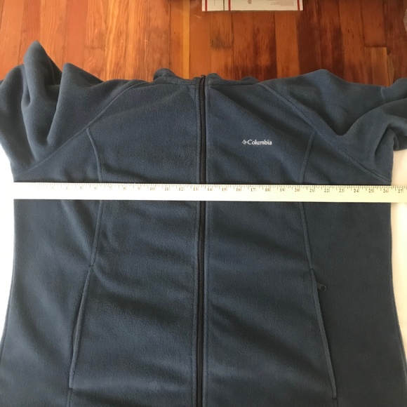 COLUMBIA Fleece Jacket Full Zip Front Coat Blue Green Women’s Plus Size 2X - Picture 9 of 16